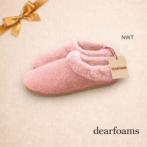 Dearfoams Fuzzy Soft Slippers Rose Pink NEW Size XL